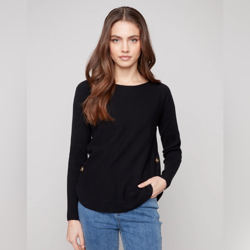 CHARLIE B Black Sweater